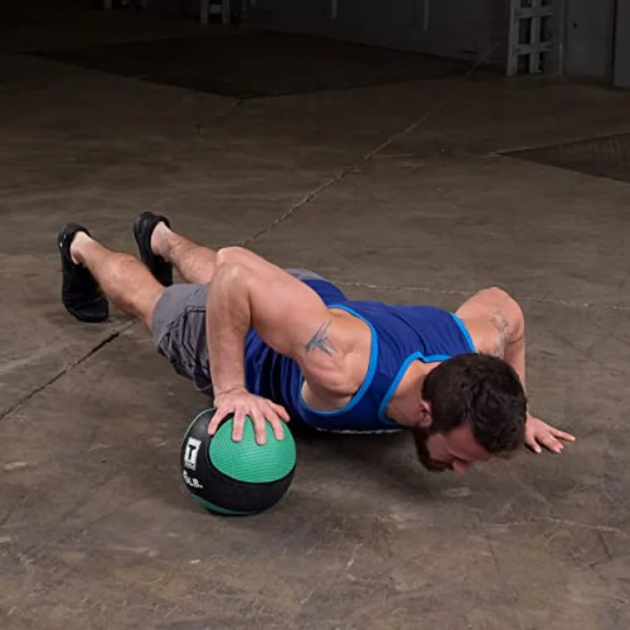 Rubber Medicine Ball For Home Gym Textured Grip Air Pressure