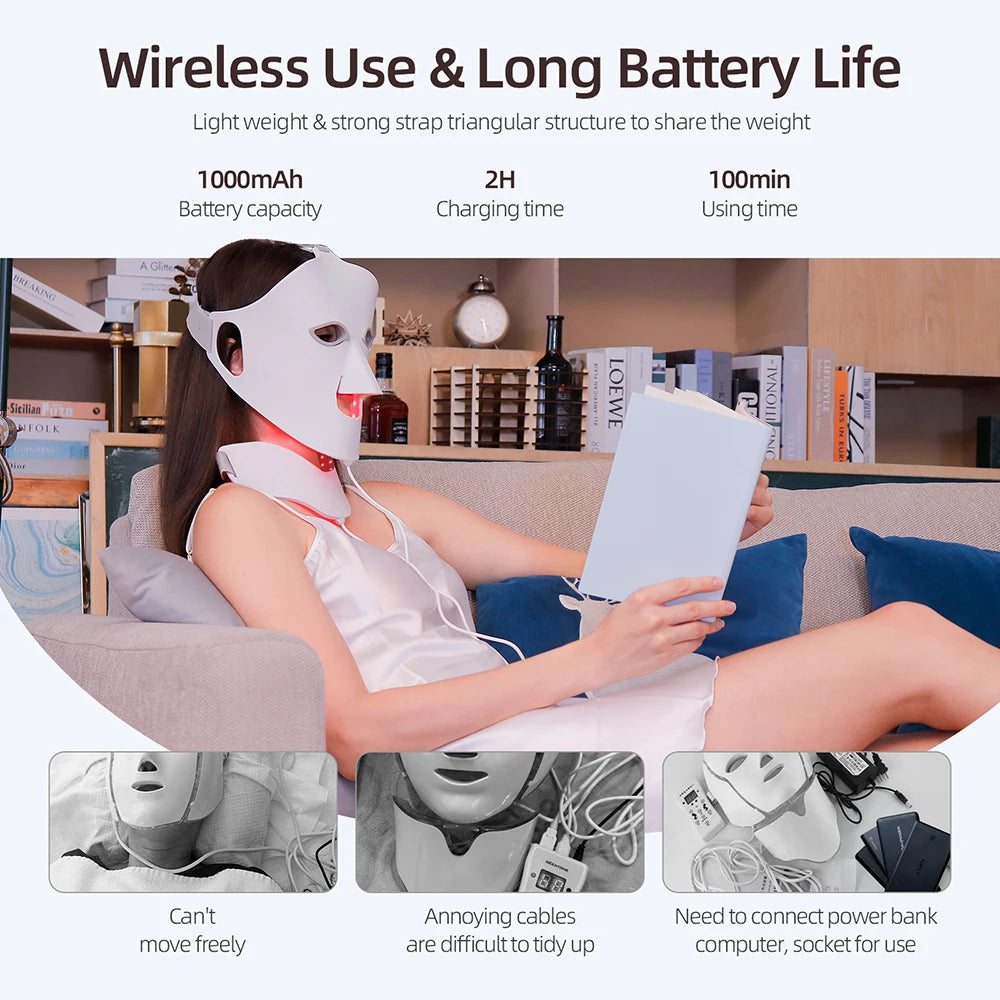 Foreverlily Photon LED Mask Face Neck Red Light Therapy - Alice's Wellness Hub