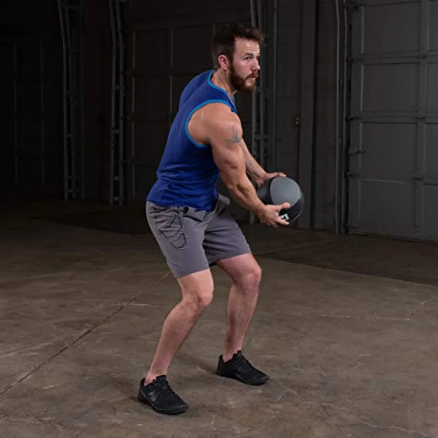 Rubber Medicine Ball For Home Gym Textured Grip Air Pressure