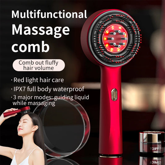 Foreverlily Electric Vibration Scalp Massage Comb With Light Therapy - Alice's Wellness Hub