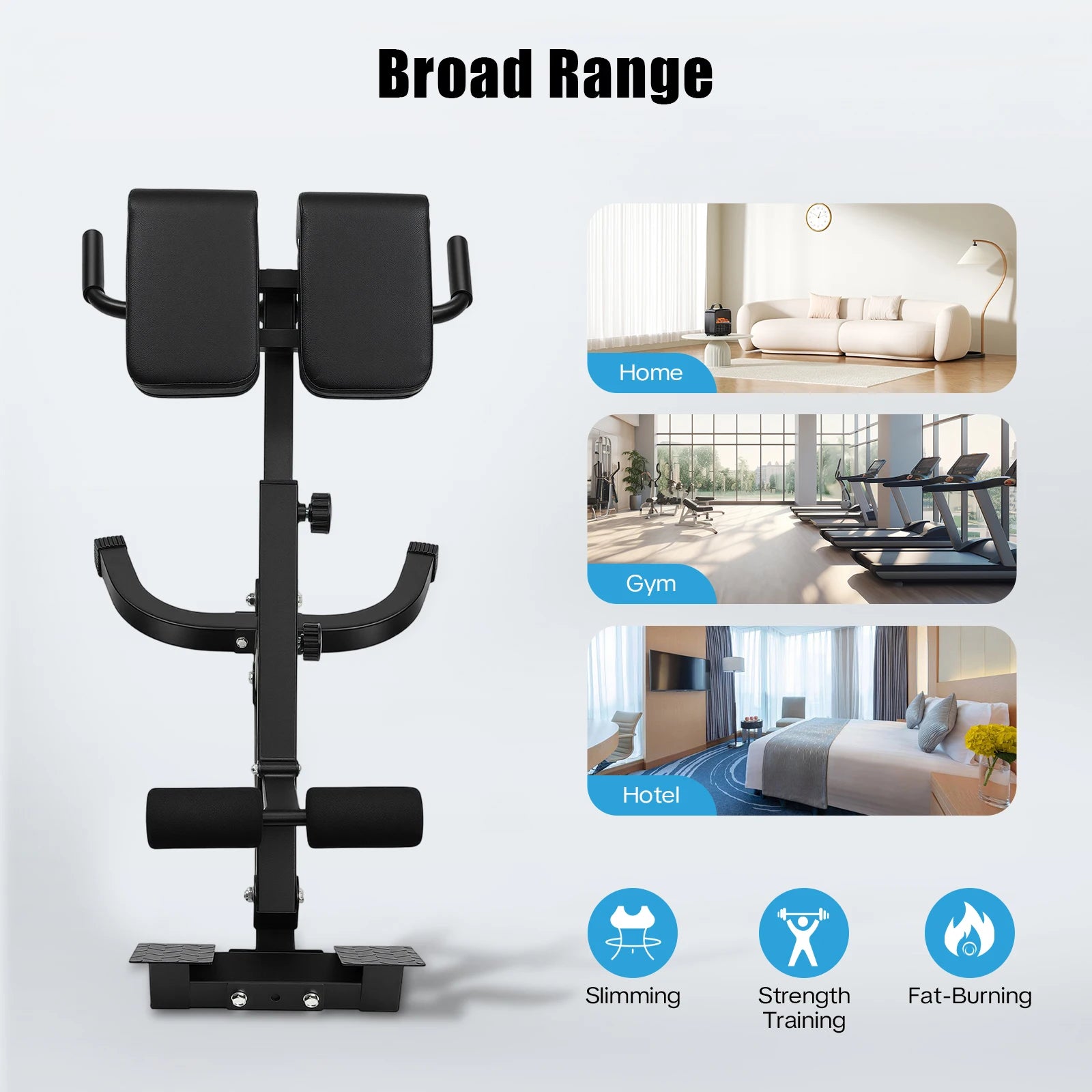 Back Extension Roman Chair With Foldable Steel Frame - Alice's Wellness Hub
