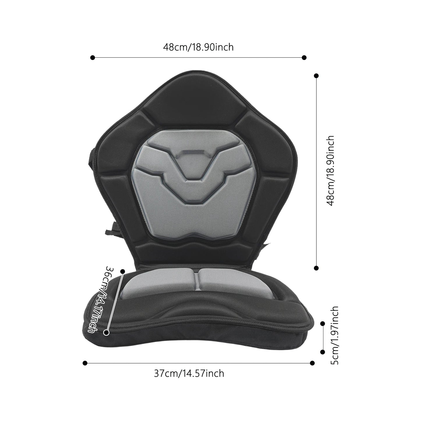 Universal Kayak Seat With Storage Bag And Rod Holders