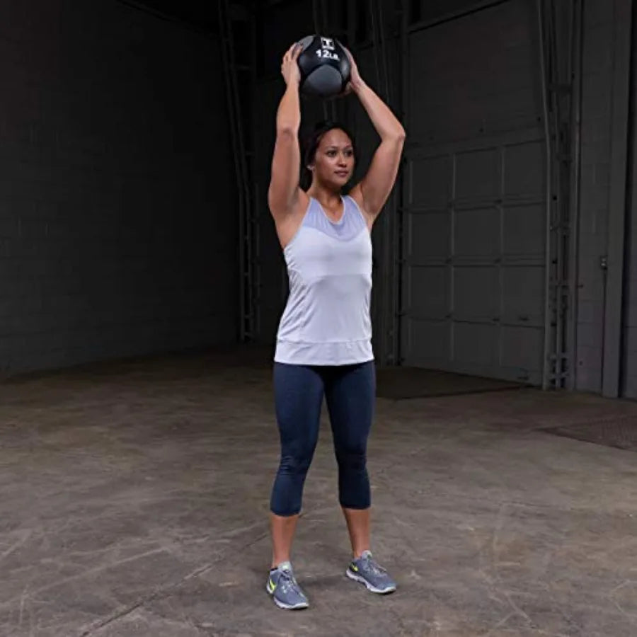 Rubber Medicine Ball For Home Gym Textured Grip Air Pressure