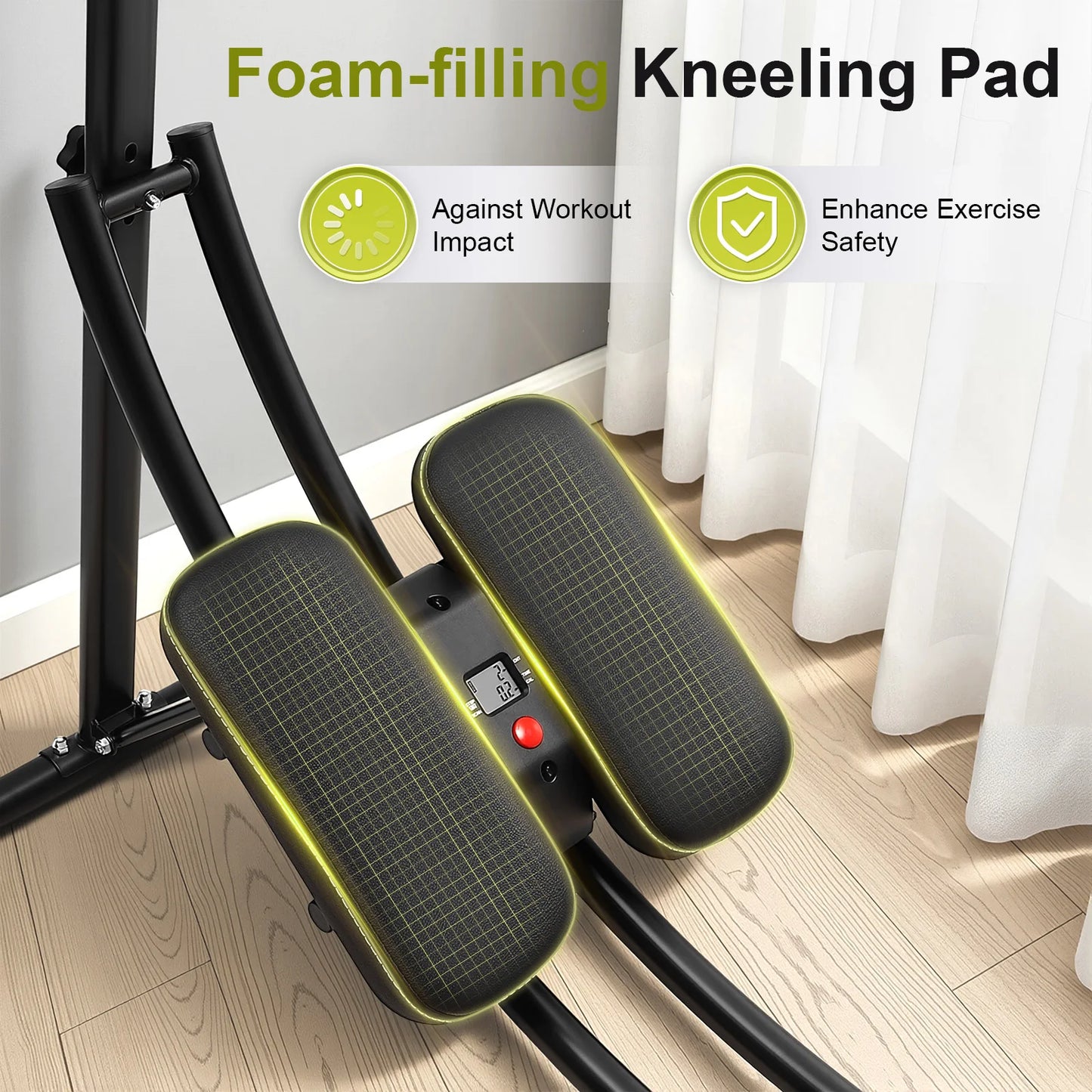 Ab Machine With LED Display, 330 Lb Capacity, Foldable Gym