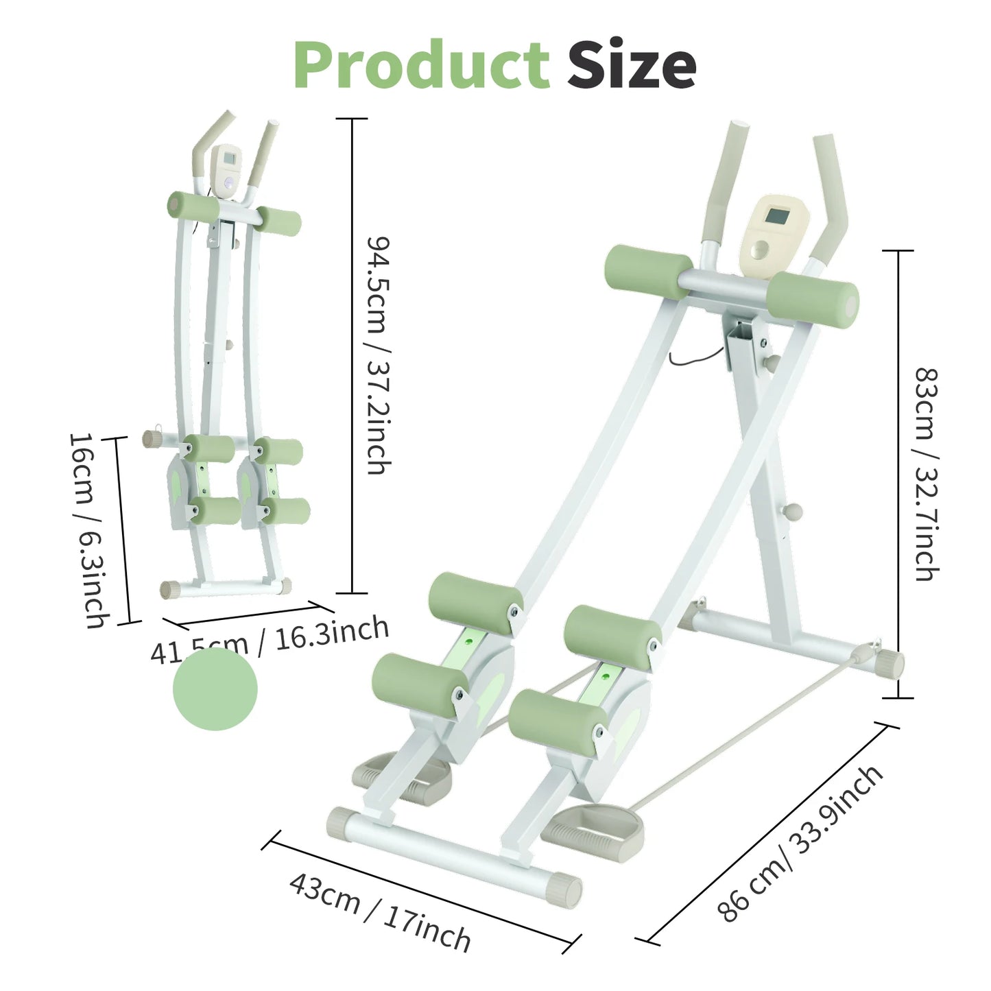 Abdominal Curling Exercise Machine Adjustable Dual Track Foldable Trainer - Alice's Wellness Hub
