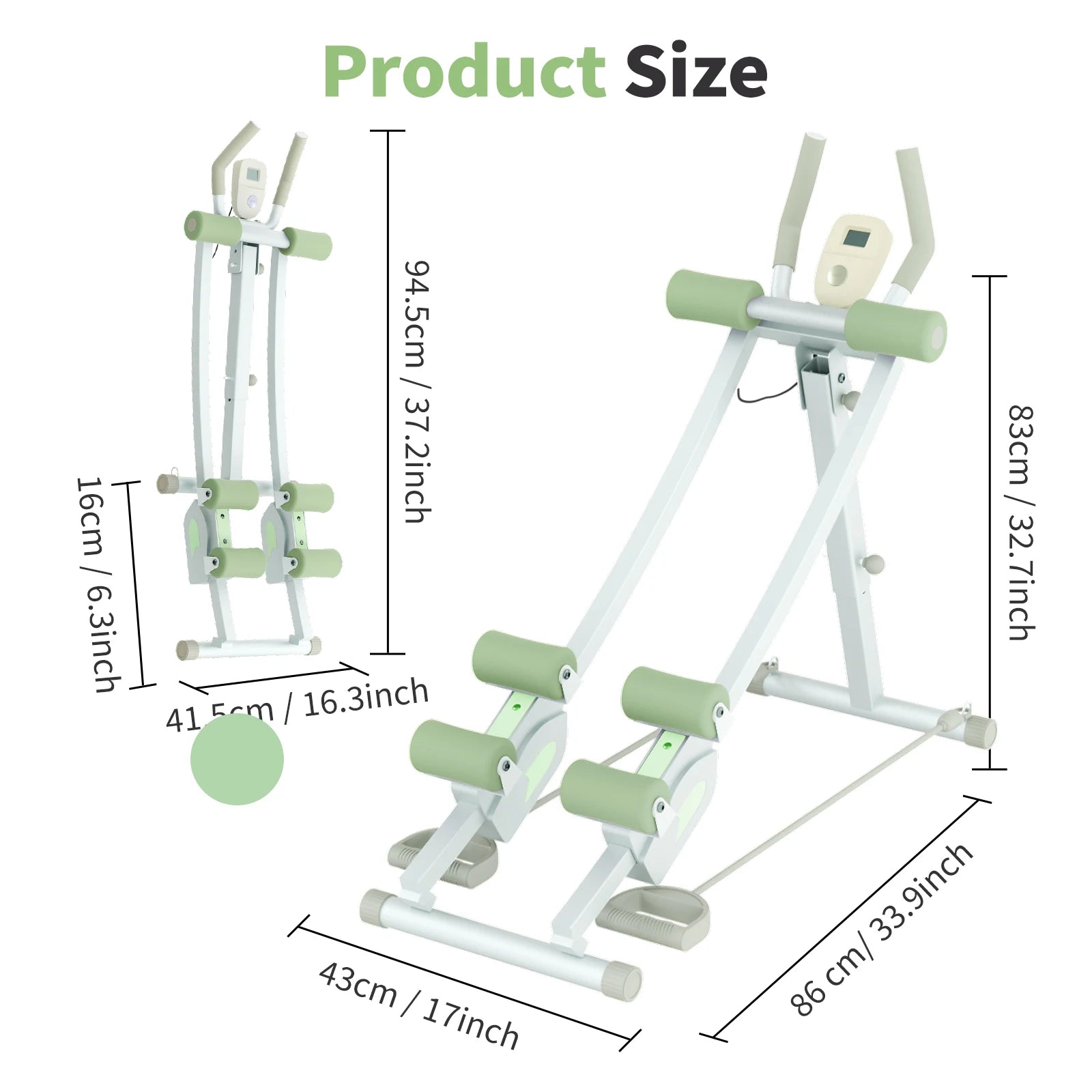 Abdominal Curling Exercise Machine Adjustable Dual Track Foldable Trainer - Alice's Wellness Hub