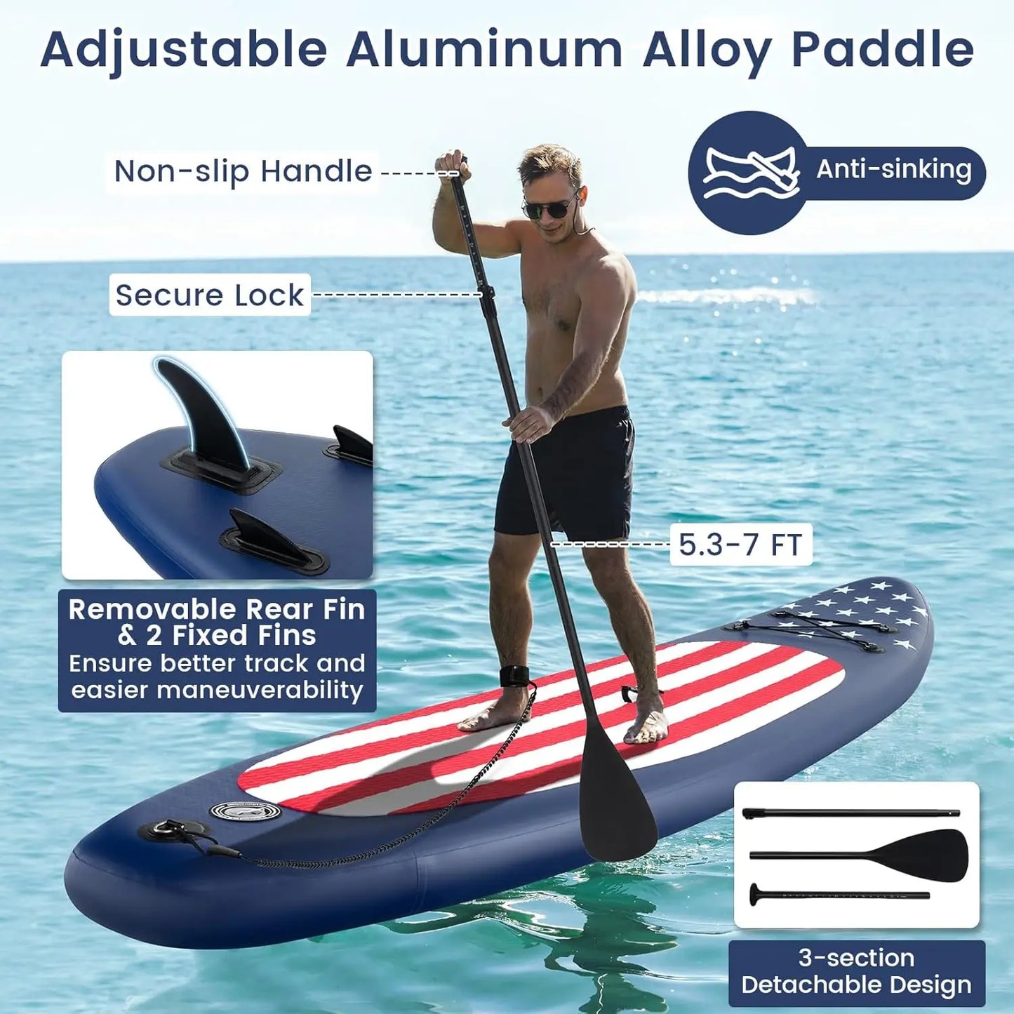 YTYIN Inflatable Stand Up Paddle Board With Premium Accessories