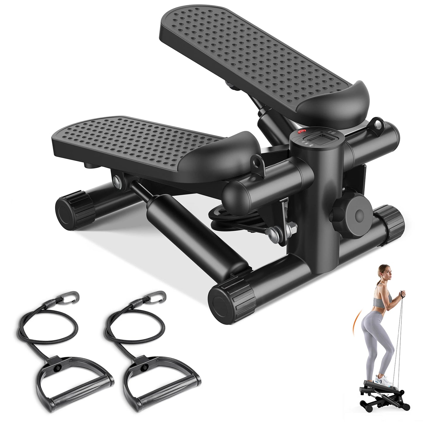 Mini Stepper With Resistance Bands 300 Lbs Capacity - Alice's Wellness Hub