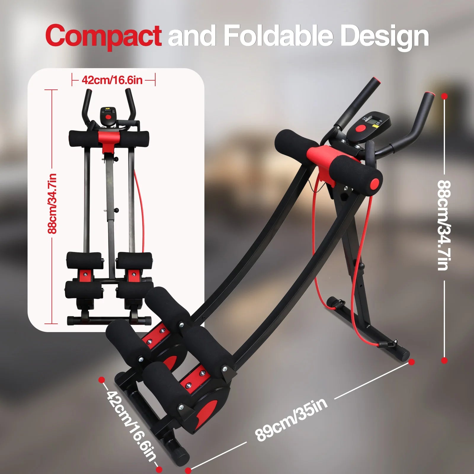 Fitness AB Abdominal Machine for Home Workout Core Training Foldable - Alice's Wellness Hub
