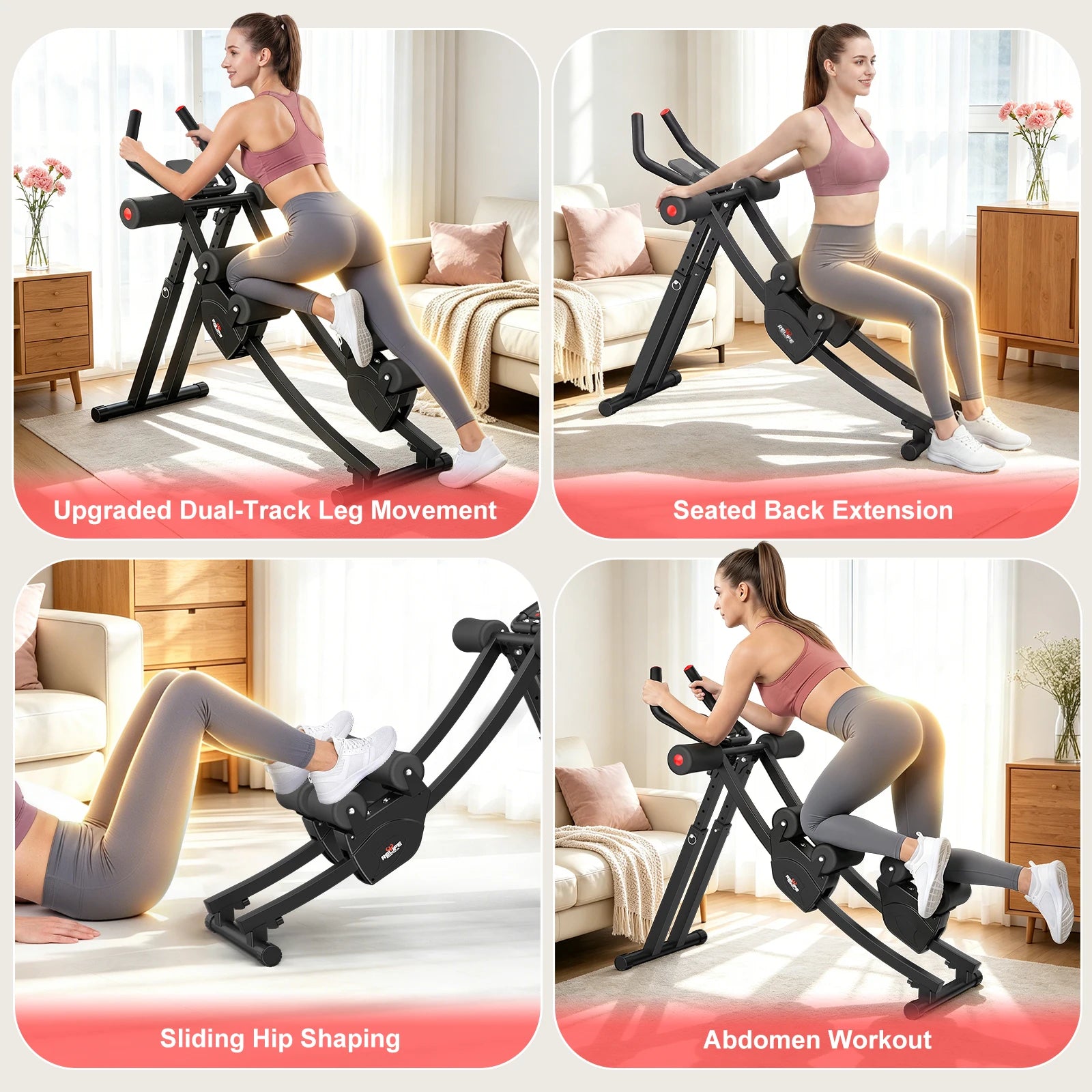 Relife Sports Dual Split Track Ab Machine For Home Fitness - Alice's Wellness Hub