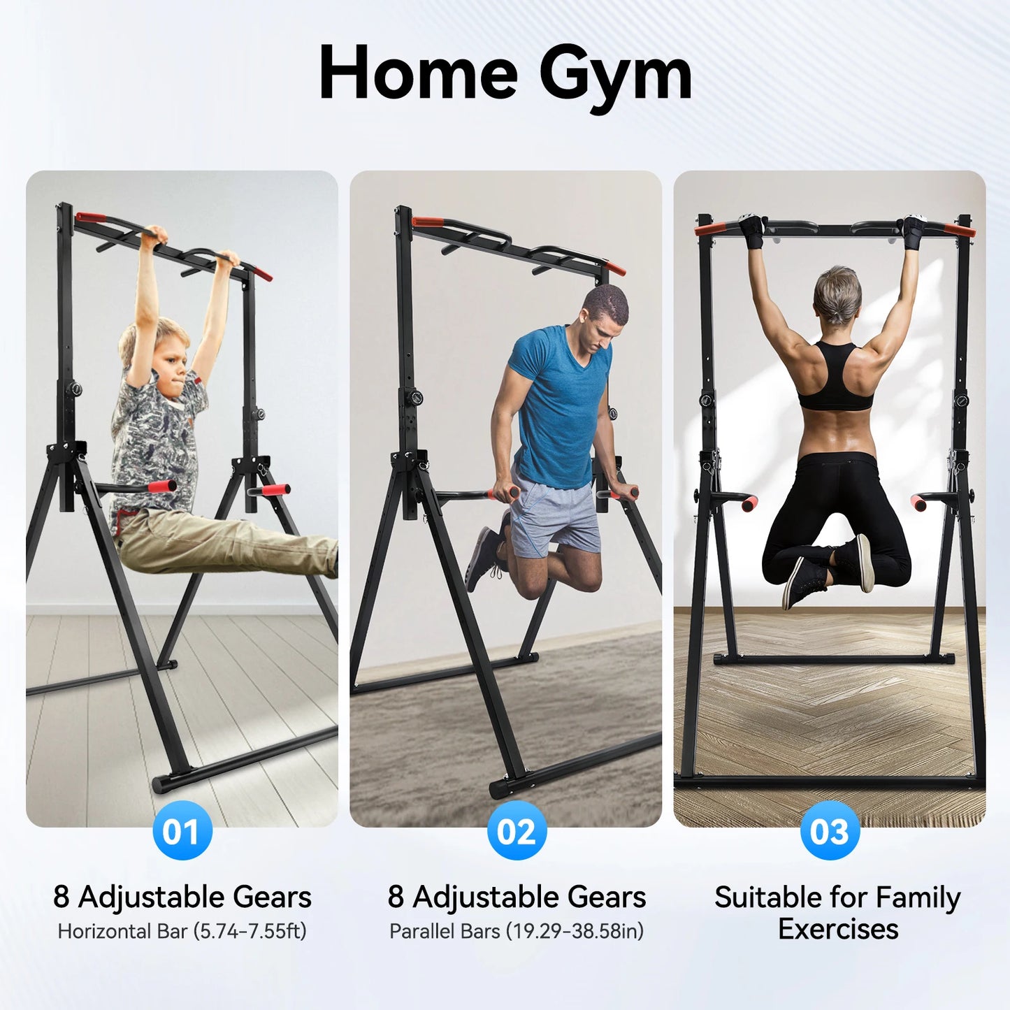 Foldable Adjustable Pull Up Bar For Home Gym 200kg Capacity - Alice's Wellness Hub