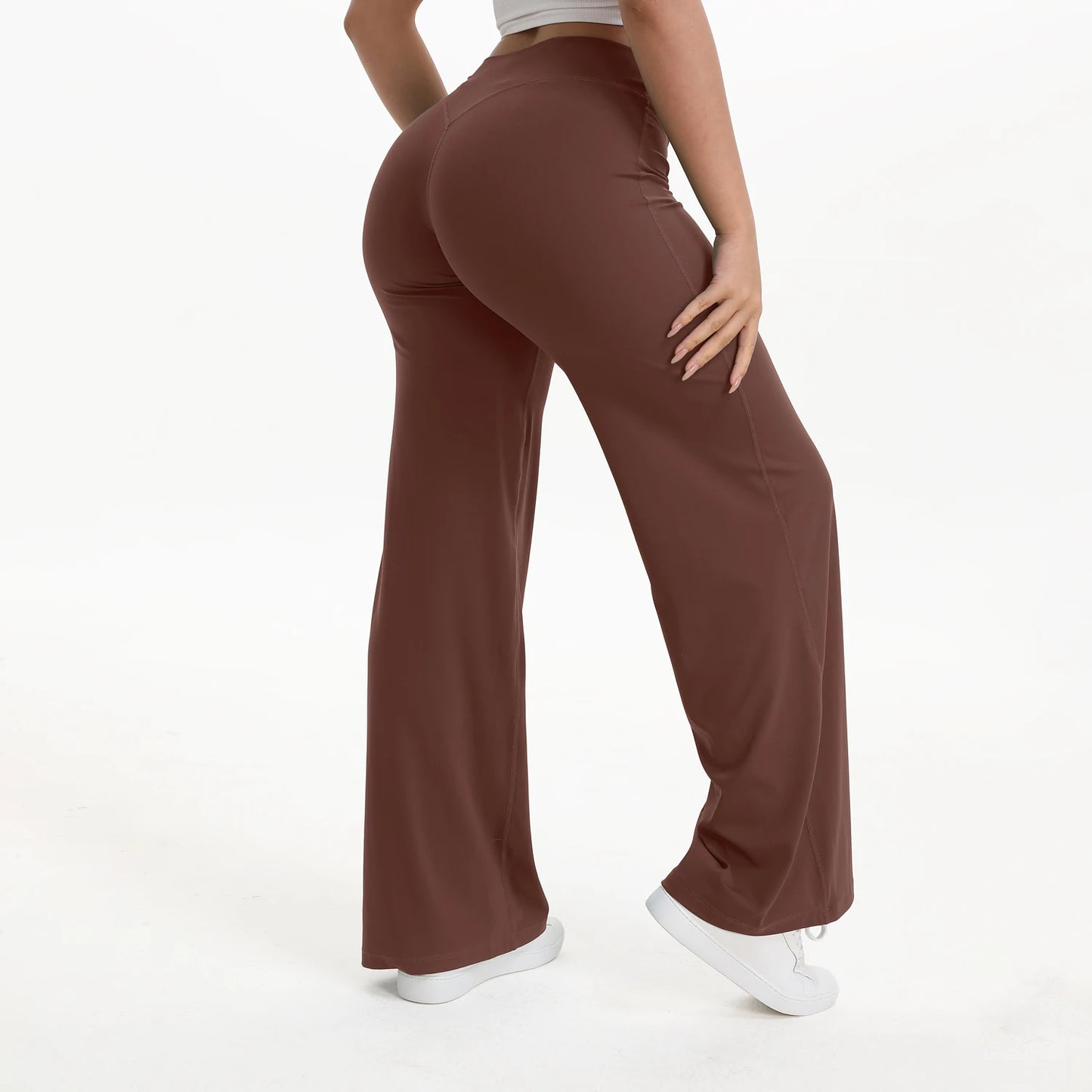 NCLAGEN SoftMotion Straight Leg Bottoms Womens Mid Waist Yoga Pants