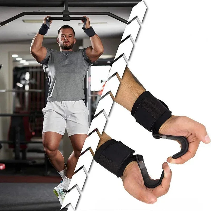 MIHJUSFDH Weight Lifting Hooks Set for Deadlifts and Pullups