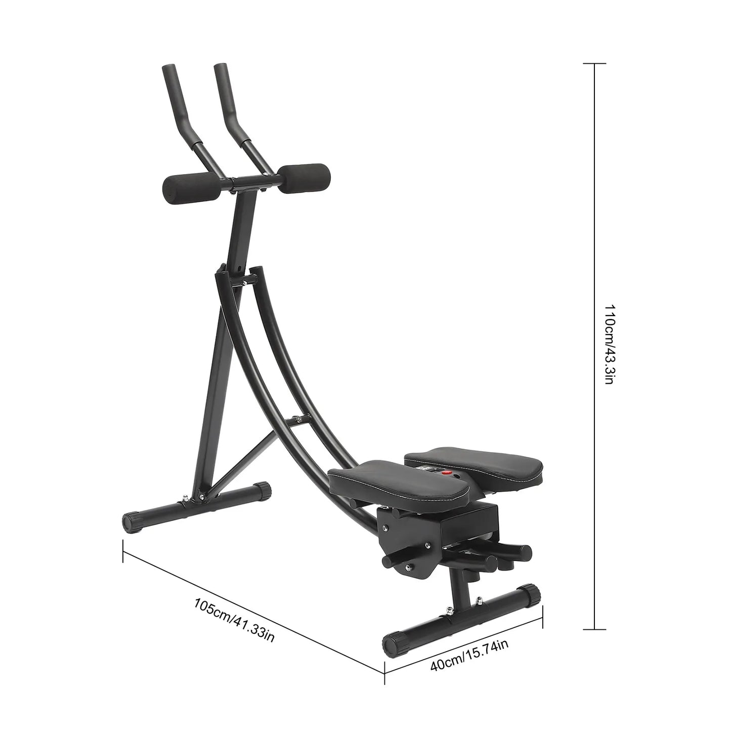 Ab Machine With LED Display, 330 Lb Capacity, Foldable Gym