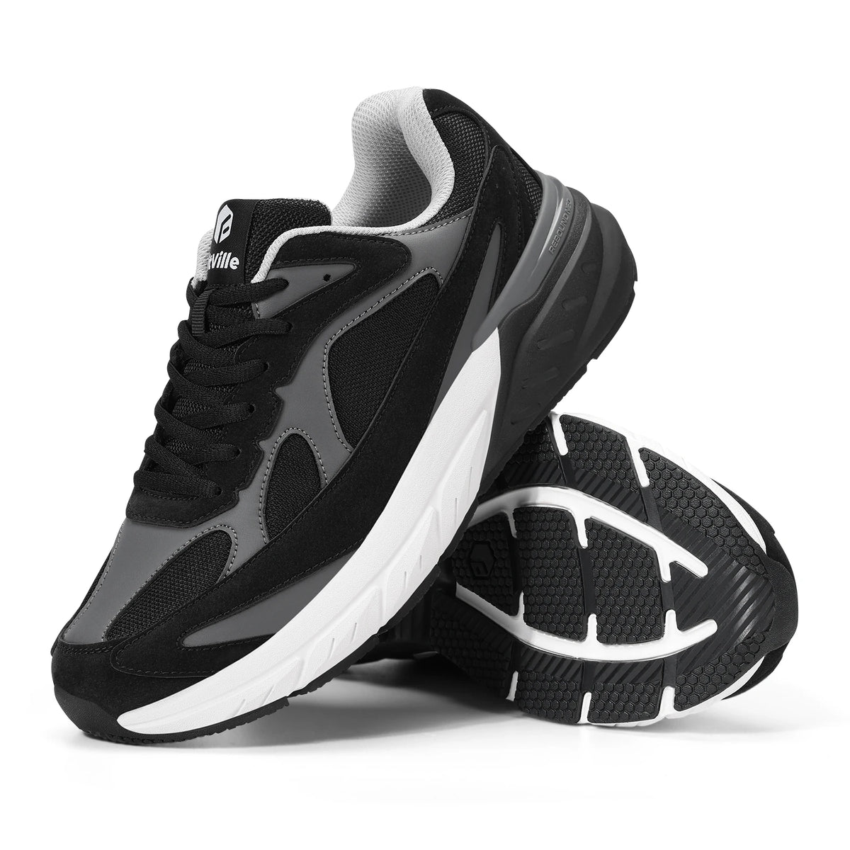 FitVille Wide Walking Shoes For Men Arch Support Wide Width Lightweight Non‑Slip Comfort Cushion Sneakers For Swollen Feet Neuropathy Plantar Fasciitis